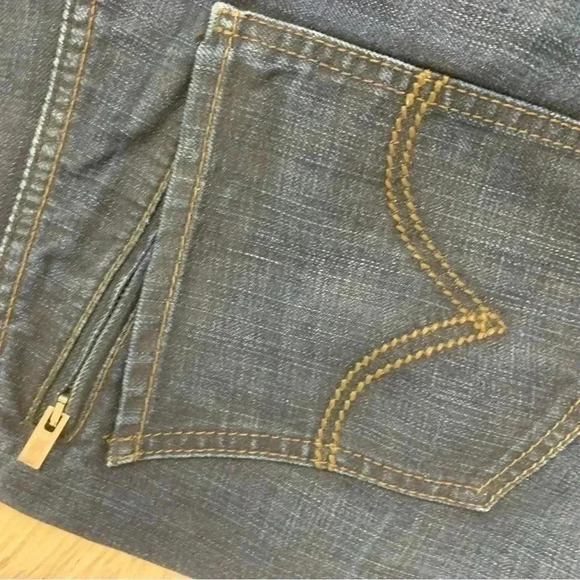 Euc Levi’s slim straight 514 dark wash adjustable waist and zippered jeans 36/30 - Picture 9 of 14